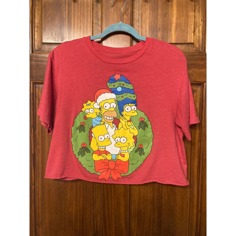 Simpsons Xmas Crop top Medium